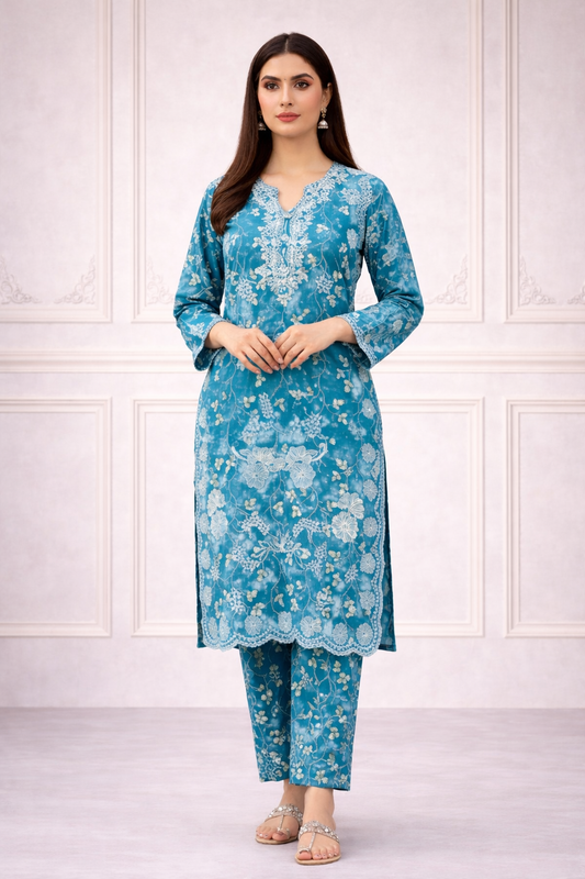 2PC Embroidery Lawn AP – 386