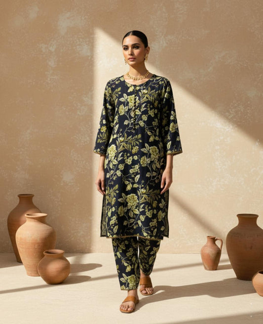 2PC Printed Linen AP – 357