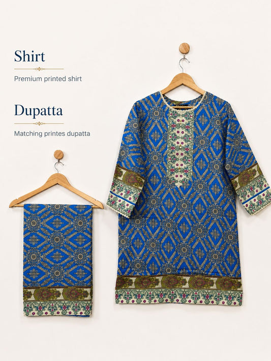 Sana Flora - Shirt & Dupatta