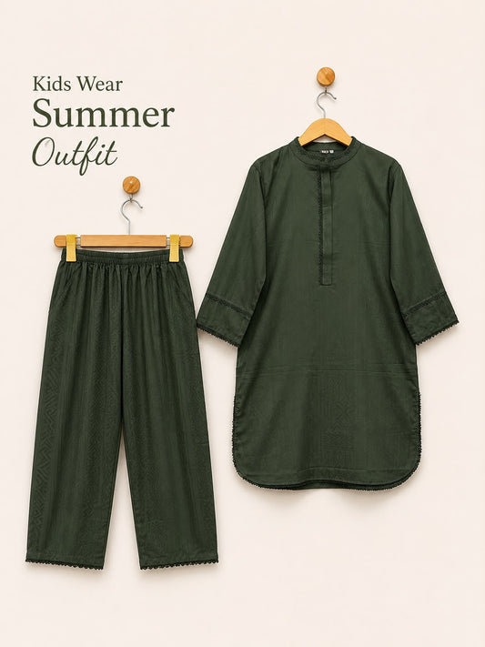 Mahveen - Self Jacquard 2PC Kids