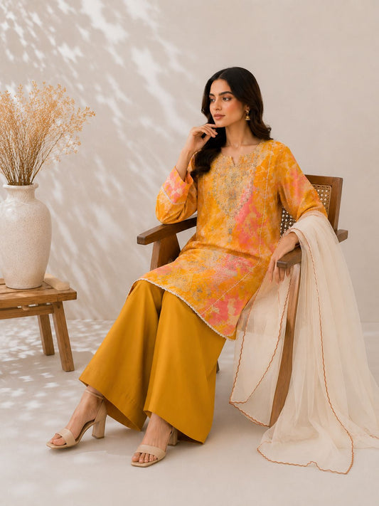 Zehra Noir Embroidered 3PC