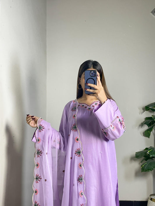 3PC embroidered cotton AP – 347