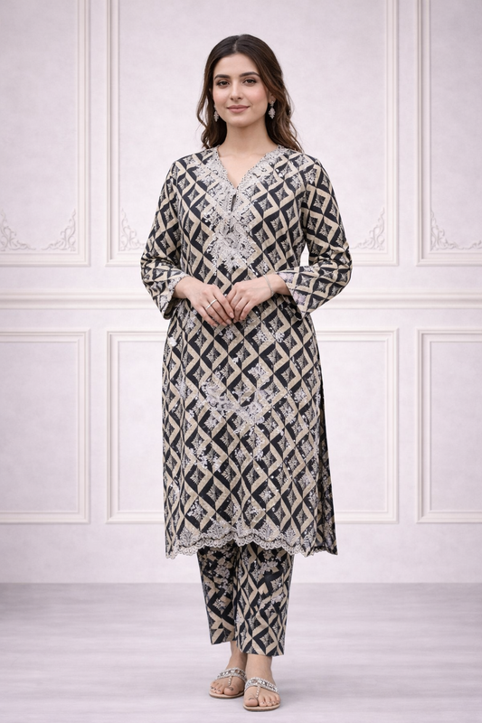 2PC Embroidery Lawn AP – 386