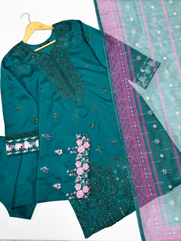 3PC Embroidery Cotton  AP – 364