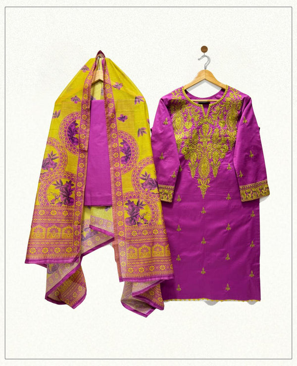 3PC Embroidery Cotton AP – 376