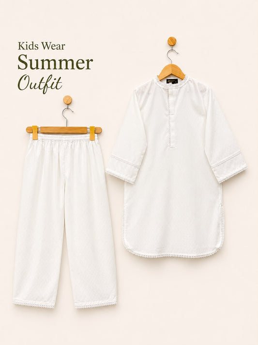 Eshal - Self Jacquard 2PC Kids