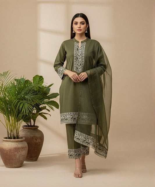 3PC Embroidery Cotton AP – 371