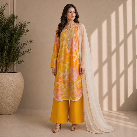 Zehra Noir Embroidered 3PC