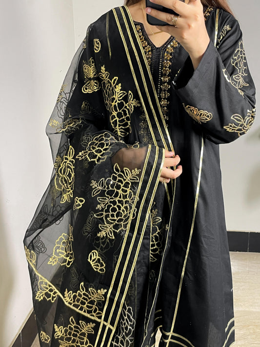 3PC embroidered sequence AP – 318