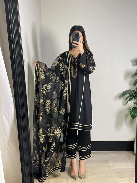 3PC embroidered sequence AP – 318