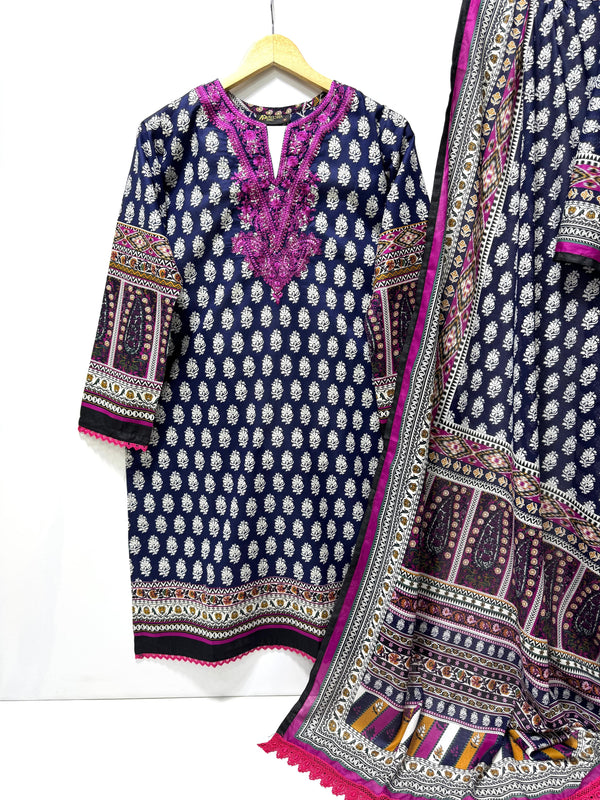3PC Embroidery Printed Lawn AP – 321
