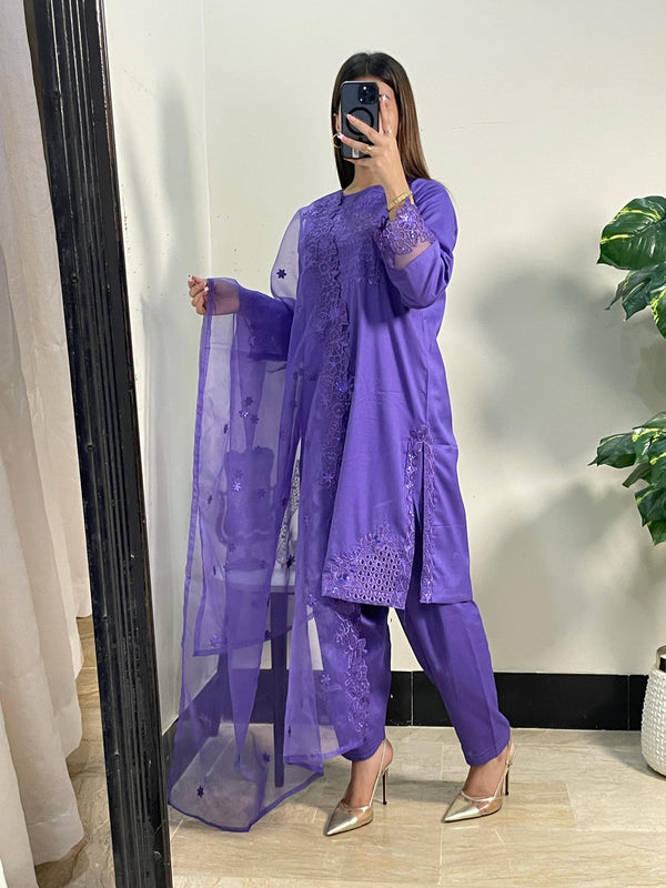 3PC embroidered cotton AP – 325