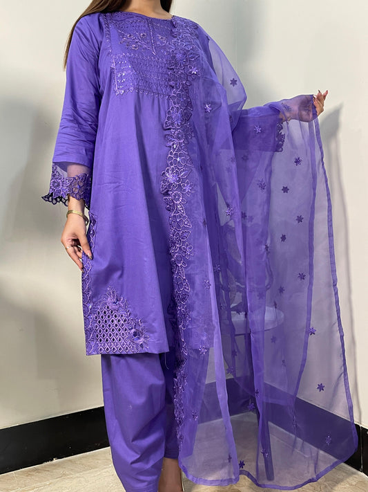 3PC embroidered cotton AP – 325