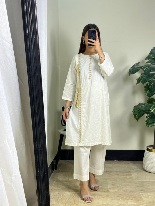 2PC embroidered cotton AP – 335