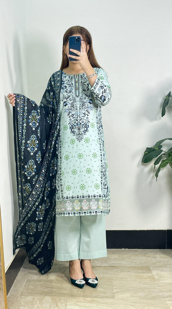 3PC Lawn Printed AP – 358